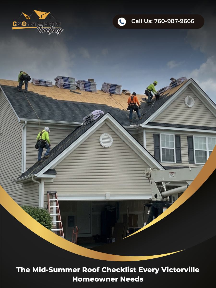 The Mid-Summer Roof Checklist Every Victorville Homeowner Needs | C&G New Generation Roofing Inc